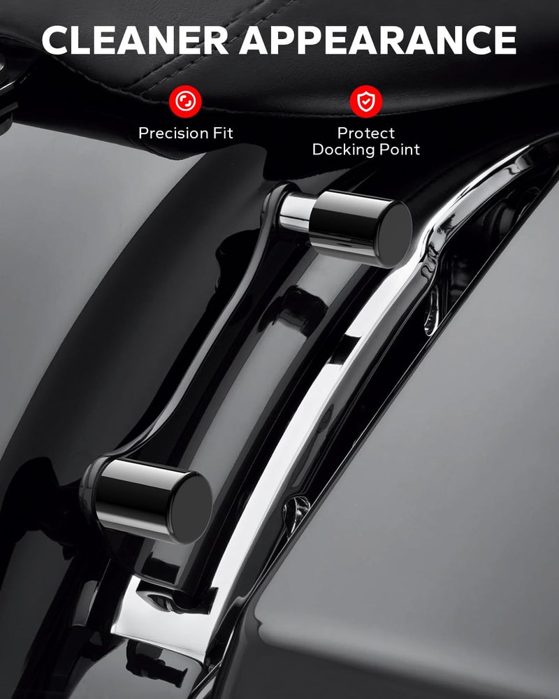 Amazicha 4 PCS Black Docking Hardware Cover Kit Compatible with Harley Davidson Touring Electra Glide Road King Street Glide 2009-later - Image 2